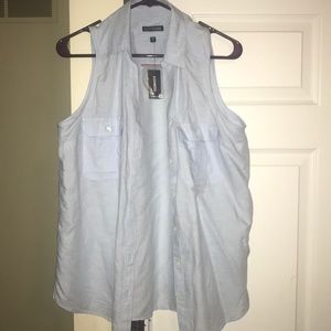 Express Sleeveless Chambray